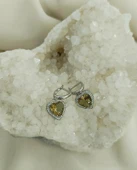 Küpe Zultanit Kalp 925 Ayar Gümüş Renk Değiştiren Sultanit Sallanır Küpe thumbnail 1