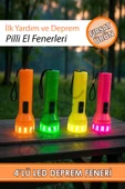 El Feneri Ilk Yardım Feneri Deprem Feneri Pilli Led Fener 4 Adet thumbnail 2