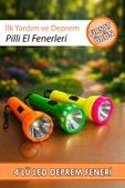 El Feneri Ilk Yardım Feneri Deprem Feneri Pilli Led Fener 4 Adet thumbnail 3