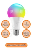 Uzaktan Kumandalı Renk Değiştiren Led Ampul Beyaz Dahil 16 Renk Seçenekli Renkli Gece Lambası thumbnail 3
