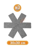 Tava Tencere ve Borcam Koruyucu Çizdirmez Keçe 3'lü Set 30x30 cm thumbnail 1