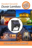 Güneş Enerjili Karanlık ve Hareket Sensörlü 20 Ledli Duvar Lambası Suya Dayanıklı Beyaz Işık thumbnail 2