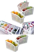 6 Adet Buzdolabı Içi Düzenleyici Sebze Meyve Sepeti Mutfak Banyo Tezgah Altı Üstü Organizer thumbnail 2