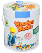 Woodoy Kovalı Ahşap Büyük Renkli Bloklar 60 Parça KR 015 thumbnail 1