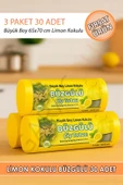 Büyük Boy Limon Kokulu Büzgülü 65x70 Cm Çöp Poşeti Torbası 3 Paket - 30 Adet thumbnail 1
