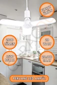 Tasarruflu Pervane Tipi Led Ampül 28 W Katlanır Led Ampul 2.800 Lümen 20.000 Saat Yanma Süresi thumbnail 2