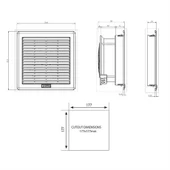 Plastim 210x210mm 175m3/H Ip54 Filtreli Fan - PTF3000 thumbnail 4