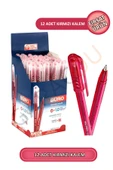 Büro 1.0 mm Kaliteli Kırmızı Tükenmez Kalem 12 Adet thumbnail 1