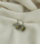 Küpe Zultanit Kalp 925 Ayar Gümüş Renk Değiştiren Sultanit Sallanır Küpe thumbnail 6