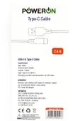 POWERON USB-A to Type-C 2.4A Şarj Kablosu Günlük Enerjine Güç Kat thumbnail 2