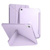 İpad 11.Nesil 11 inç 2025 A16 Uyumlu Üçgen Katlanabilir Kalemlikli Yatay Dikey Standlı Akıllı Kılıf  Petrol thumbnail 2