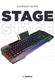 Rampage Kb-r63 Stage Rainbow Rgb Aydınlatmalı Makrolu Gaming Oyuncu Klavyesi thumbnail 1
