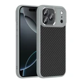 Apple iPhone 17 Pro Max Kılıf M-Safe Şarj Karbon Fiber Görünümlü Silikon Zr-Truva thumbnail 2