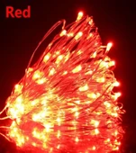 Ev Balkon Ve Parti İçin 3 Metre Pilli Kırmızı Renk Peri Led Yılbaşı Süsü Işık thumbnail 5