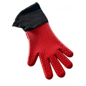 Silikon 5 Parmak Fırın Eldiveni Kırmızı (Astarsız) thumbnail 1