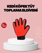 Evcil Hayvanlar İçin Tüy Dökülme Önleyici Eldiven – Masaj ve Temizlik İçin Yumuşak Silikon Uçlu thumbnail 1