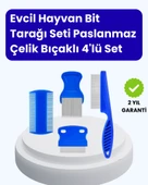 Evcil Hayvan Bakımı İçin Dayanıklı ve Çok Amaçlı Tarak Seti (4 Parça) thumbnail 1