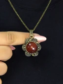 Doğal Taş Akik Doğal Taşlı Kadın Doğal Taş Otantik Kolye euk18a thumbnail 1