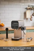 Karaca Mycaffee Barista S20 Entegre Süt Hazneli Otomatik Espresso ve Latte Makinesi Silver thumbnail 7