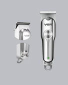 Profesyonel Gümüş Şarjlı Tıraş Makinesi – 3 Başlık, 120 Da Kullanım Süresi, Kompakt ve Hafif Tasarım thumbnail 3