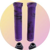 Mtb Bmx Dirt jump Freeride Elcik Silikon Bisiklet Elcik Kaymaz Yapı 160 mm Bisiklet Elciği Mor thumbnail 6