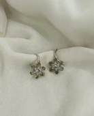 Küpe Zultanit Çiçek 925 Ayar Gümüş Renk Değiştiren Sultanit Sallanır Küpe thumbnail 4