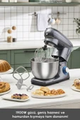 Karaca Multichef Stand Mikser Mutfak Şefi 1900w 5,5lt (KIYMA ÇEKME SUCUK-SOSİS İÇLİ KÖFTE APARATLI) thumbnail 3