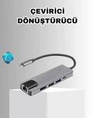 Alüminyum Kasalı MacBook USBC Hub – 4K HDMI, USB 3.0, SD/TF Kart Girişi, PD Şarj Desteği thumbnail 1