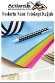 Fosforlu Neon Renkli A5 Fotokopi Kağıdı 50 Adet 1 Paket 14.8x21 cm Fosforlu 5 Renk Parlak Canlı Renkler Neon Fotokopi thumbnail 2