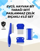Uzun ve Kısa Tüylü Hayvanlara Özel Bit Tarağı ve Tüy Temizleme Seti thumbnail 1