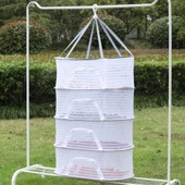 Dört Raflı Bölmeli Açık Havada Güneşte Bitki Meyve Sebze Çamaşır Kurutma Filesi Askısı Aparatı Aleti thumbnail 1