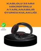 Kırmızı  Kulaklığı Bilgisayar Uyumlu Stereo Yüksek Ses Kaliteli thumbnail 1