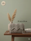Omuz Çantası, Zincir Askılı Kol Çantası Polyester İplikli El Yapımı 18cm/23cm thumbnail 2