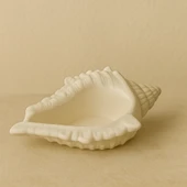 Büyük İstiridye Deniz Kabuğu Kase 17x11cm thumbnail 2