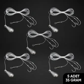 3 İğneli Kurşunlu Beden Takımı - Dip Beden Oltası - Fırdöndülü - 35 gr - 5 Adet thumbnail 1