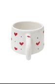 Kalp Desenli Şık Seramik Mini Kupa El Boyaması Tasarım thumbnail 3