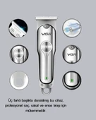 Profesyonel Gümüş Şarjlı Tıraş Makinesi – 3 Başlık, 120 Dakika Kullanım Süresi, Kompakt ve Hafif Tasarım thumbnail 5