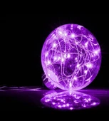 Ev Balkon Ve Parti İçin 10 Metre Pilli Mor Renk Peri Led Yılbaşı Süsü Işık thumbnail 4