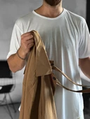 Erkek Premium Kalite Paraşüt Kumaş Kahverengi COC2203 thumbnail 3