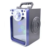 822S Ledli Kumandalı Bluetooth Hoparlör Usb-Tf-Fm Radyo Siyah thumbnail 1