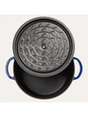 SÜREL Parlak Koyu Mavi Yuvarlak Derin Tencere 20 Cm. thumbnail 3