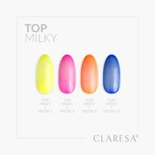 Claresa Top Milky Yarı Şeffaf Süt Beyaz Top Coat Yapışkan Katsız 5gr thumbnail 2