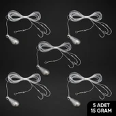 3 İğneli Kurşunlu Beden Takımı - Dip Beden Oltası - Fırdöndülü - 15 gr - 5 Adet thumbnail 1