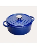 SÜREL Parlak Koyu Mavi Yuvarlak Derin Tencere 20 Cm. thumbnail 1