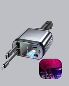 Araç Şarj Cihazı 4 Portlu 66W Hızlı Şarjlı LED Işıklı ve 180° Dönebilir thumbnail 4