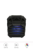 1397 Siyah 6,5 inc RGB Ledli Taşınabilir Bluetooth Hoparlör Parti Speaker thumbnail 1