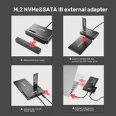 UNITEK USB-C TO M.2 NVME+SATA III DÖNÜŞTÜR(S1232A) thumbnail 4