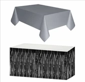 Gümüş Masa Örtüsü, Siyah Masa Eteği thumbnail 1