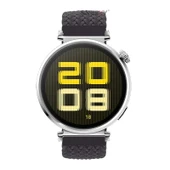 Sneezy Huawei Watch GT5 41mm İle Uyumlu FiberLink Manyetik Tokalı Kumaş Örgü Kordon  Koyu Gri thumbnail 3