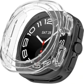 Samsung Galaxy Watch Ultra 47mm İle Uyumlu Güçlendirilmiş 360 Kasa Koruyucu  Şeffaf thumbnail 1